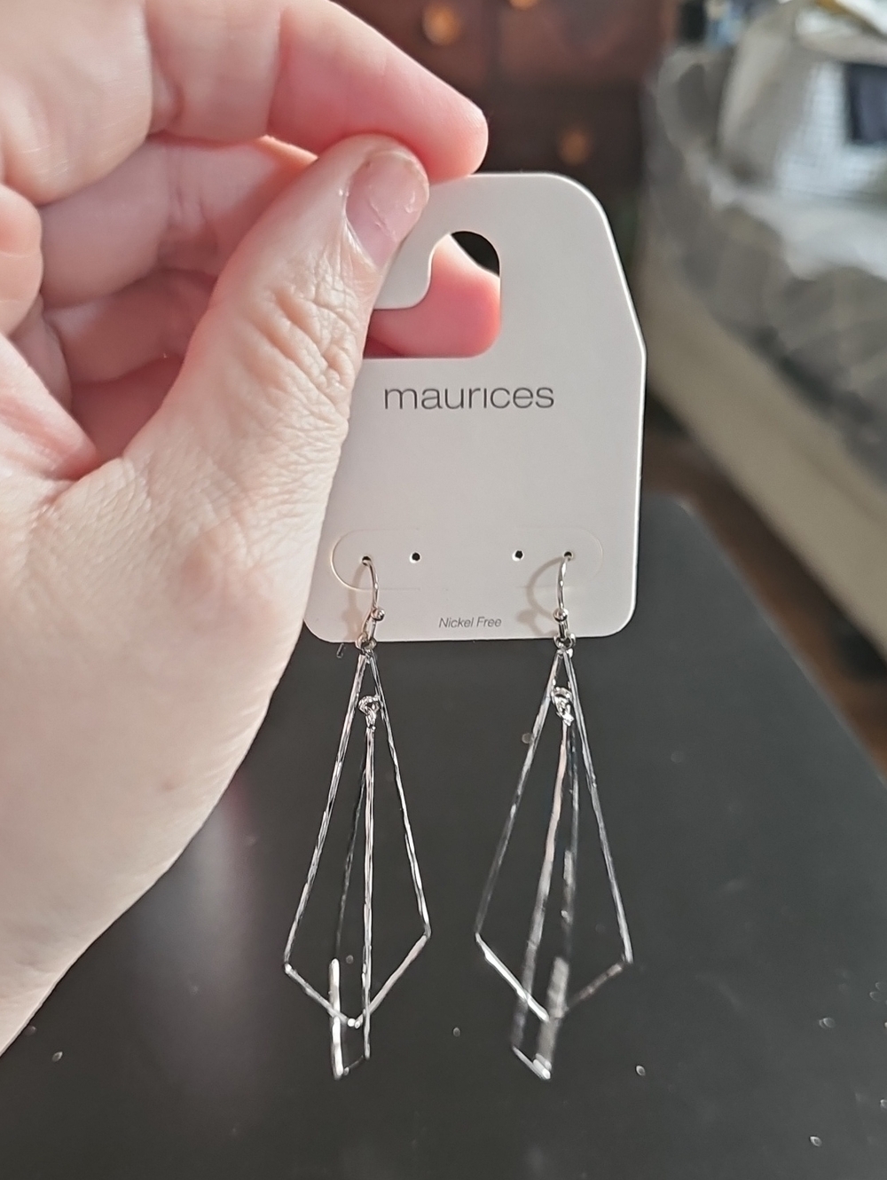 Maurices Silver Geometric Drop Earrings